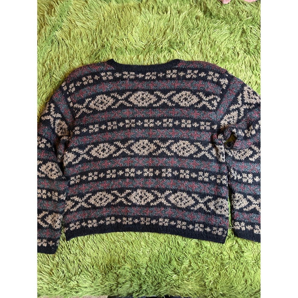 Paul Harris Design Vintage Sweater Med Mohair Blend Vintage Nordic Fair Isle - Picture 6 of 7